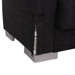 ΓΩΝΙΑΚΟΣ ΚΑΝΑΠΕΣ-ΚΡΕΒΑΤΙ ΜΕ ΑΠΟΘ. ΧΩΡΟ BRONKO HM3291.01 ΑΝΘΡΑΚΙ ΥΦΑΣΜΑ 218x138x77Y