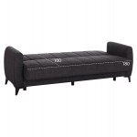 ΚΑΝΑΠΕΣ ΚΡΕΒΑΤΙ ΜΕ ΑΠΟΘ.ΧΩΡΟ TΡΙΘΕΣΙΟΣ NIKKO HM3292.01 ΓΚΡΙ ΥΦΑΣΜΑ 209x76x83Υεκ.