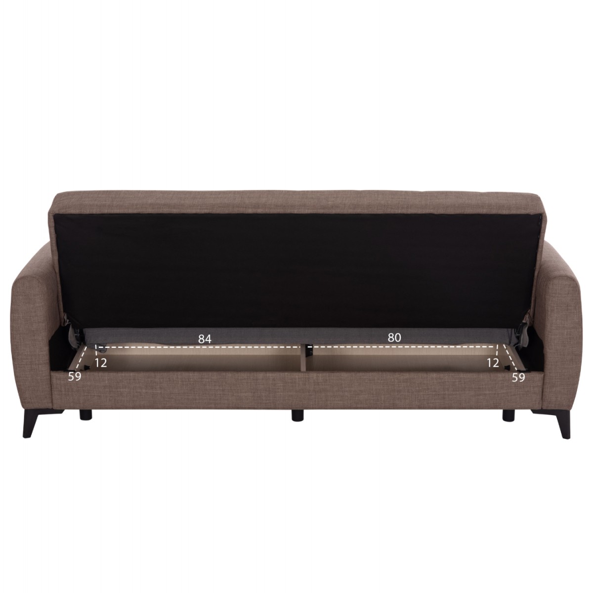 ΚΑΝΑΠΕΣ ΚΡΕΒΑΤΙ ΜΕ ΑΠΟΘ.ΧΩΡΟ TΡΙΘΕΣΙΟΣ NIKKO HM3292.02 ΚΑΦΕ ΥΦΑΣΜΑ 209x76x83Υεκ.