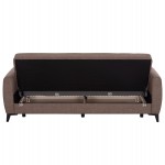 ΚΑΝΑΠΕΣ ΚΡΕΒΑΤΙ ΜΕ ΑΠΟΘ.ΧΩΡΟ TΡΙΘΕΣΙΟΣ NIKKO HM3292.02 ΚΑΦΕ ΥΦΑΣΜΑ 209x76x83Υεκ.