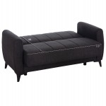 ΚΑΝΑΠΕΣ ΚΡΕΒΑΤΙ ΜΕ ΑΠΟΘ.ΧΩΡΟ ΔΙΘΕΣΙΟΣ NIKKO HM3293.01 ΓΚΡΙ ΥΦΑΣΜΑ 144x75x84Υεκ.