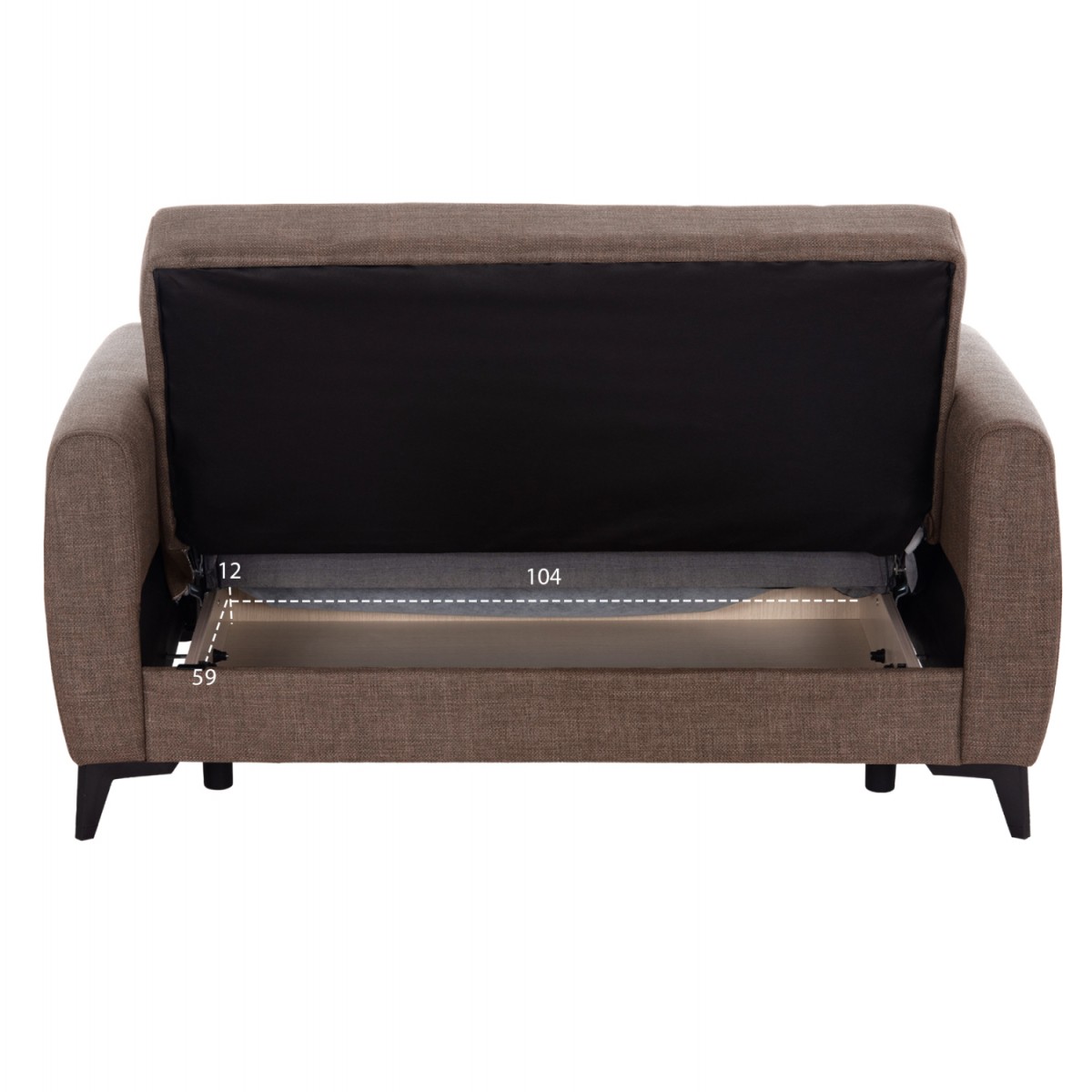 ΚΑΝΑΠΕΣ ΚΡΕΒΑΤΙ ΜΕ ΑΠΟΘ.ΧΩΡΟ ΔΙΘΕΣΙΟΣ NIKKO HM3293.02 ΚΑΦΕ ΥΦΑΣΜΑ 144x75x84Υεκ.