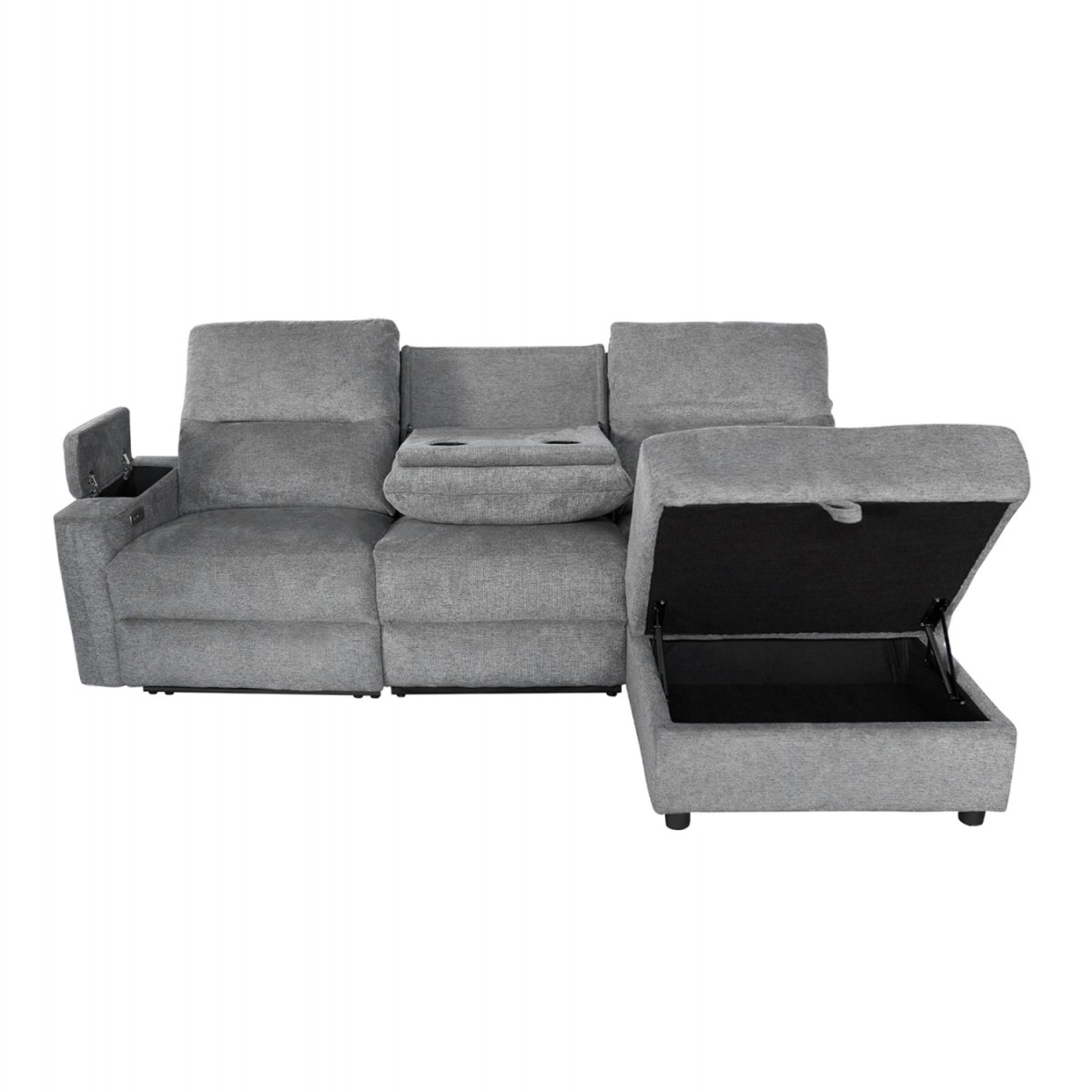 ΚΑΝΑΠΕΣ ΔΕΞΙΑ ΓΩΝΙΑ SYNTHIA HM3308.03R ΑΝΑΚΛΙΣΗ & ΑΠΟΘ.ΧΩΡΟΣ--ΓΚΡΙ 246x159x97Υεκ