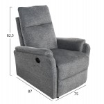ΠΟΛΥΘΡΟΝΑ RELAX ΜΕ ΗΛΕΚΤΡΙΚΗ ΑΝΑΚΛΙΣΗ SYNTHIA HM3309.03 ΓΚΡΙ ΥΦΑΣΜΑ 75x87x102Yεκ