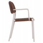 ΠΟΛΥΘΡΟΝΑ ΕΞ.ΧΩΡΟΥ STRIDER HM6391.01 ΛΕΥΚΟ ΠΟΛΥΠΡΟΠΥΛΕΝΙΟ--ΚΑΦΕ ΣΧΟΙΝΙ 57x53x80Υεκ.