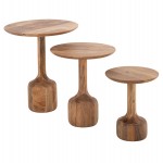 ΣΕΤ 3 ΣΤΡΟΓΓΥΛΑ ΤΡΑΠΕΖΑΚΙΑ ΣΑΛΟΝΙΟΥ GOBLET HM18348 ΞΥΛΟ ΑΚΑΚΙΑΣ Φ50x60Υεκ