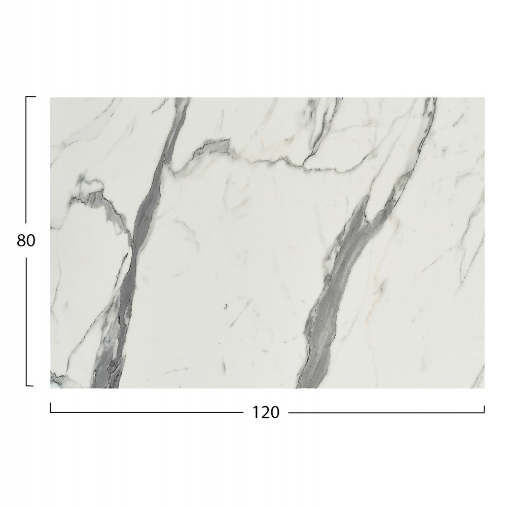 ΕΠΙΦΑΝΕΙΑ ΤΡΑΠΕΖΙΟΥ HPL ΟΡΘΟΓΩΝΙΑ HM5840.31 WHITE MARBLE 120x80εκ.