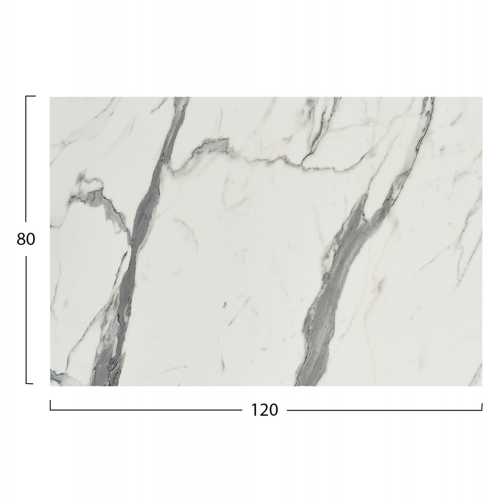 ΕΠΙΦΑΝΕΙΑ ΤΡΑΠΕΖΙΟΥ HPL ΟΡΘΟΓΩΝΙΑ HM5840.31 WHITE MARBLE 120x80εκ.