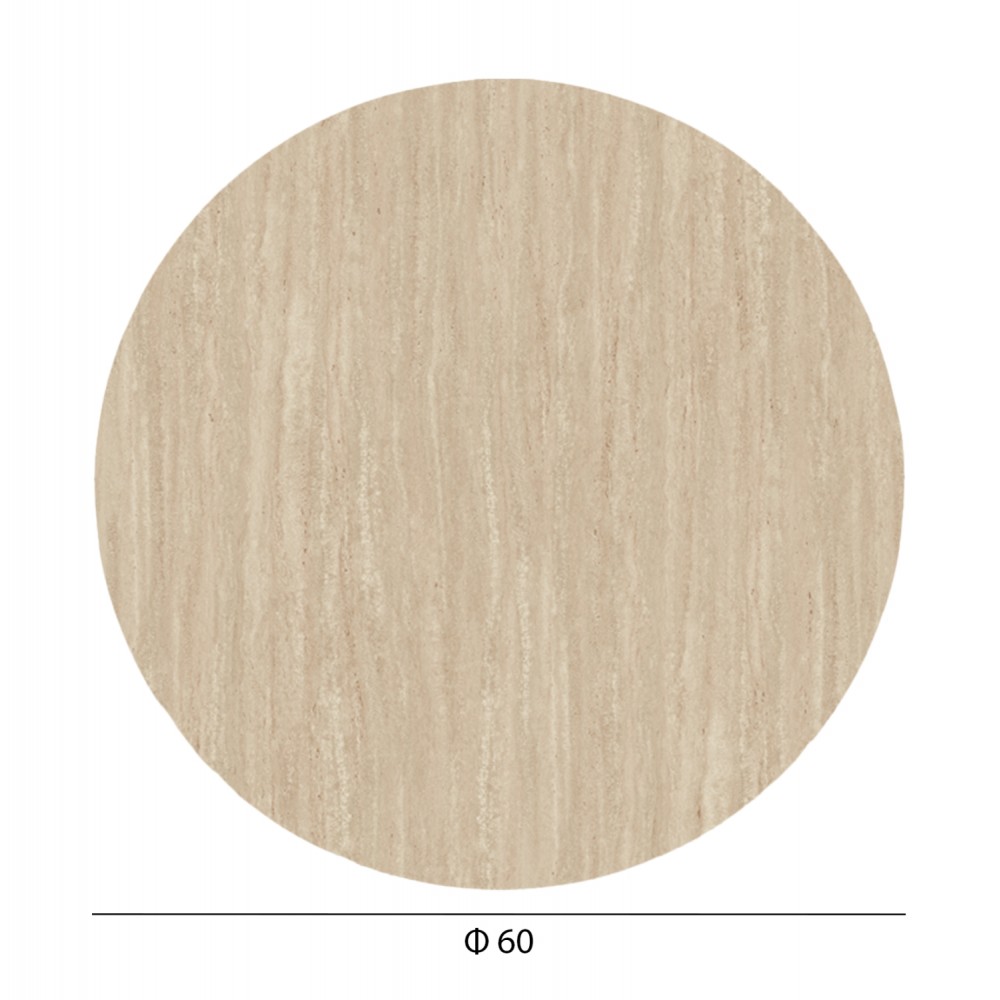 ΕΠΙΦΑΝΕΙΑ ΤΡΑΠΕΖΙΟΥ HPL ΣΤΡΟΓΓΥΛΗ HM5841.35 TRAVERTINE Φ60εκ.