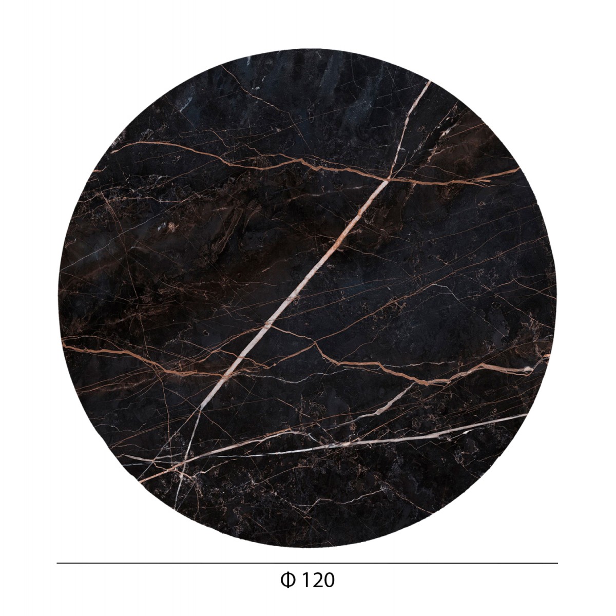 ΕΠΙΦΑΝΕΙΑ ΤΡΑΠΕΖΙΟΥ HPL ΣΤΡΟΓΓΥΛΗ HM6351.34 BLACK MARBLE Φ120εκ.