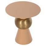 ΒΟΗΘΗΤΙΚΟ ΤΡΑΠΕΖΑΚΙ PATNA HM4235.08 ΜΕΤΑΛΛΟ ΣΕ ΣΟΜΟΝ-ΧΡΥΣΟ Φ40,5x43Υεκ