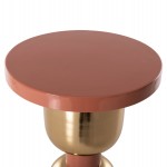 ΒΟΗΘΗΤΙΚΟ ΤΡΑΠΕΖΑΚΙ SURAT HM4237.08 ΜΕΤΑΛΛΟ ΣΕ ΣΟΜΟΝ-ΧΡΥΣΟ Φ40,5x60,5Υ εκ.