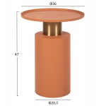 ΒΟΗΘΗΤΙΚΟ ΤΡΑΠΕΖΑΚΙ PUNJAB HM4239.08 ΜΕΤΑΛΛΟ ΣΕ ΠΟΡΤΟΚΑΛΙ-ΧΡΥΣΟΧΑΛΚΙΝΟ Φ36x47Υεκ.