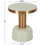 ΒΟΗΘΗΤΙΚΟ ΤΡΑΠΕΖΑΚΙ ERODE HM4243.07 ΜΕΤΑΛΛΟ ΣΕ ΑΝΟΙΧΤΟ ΠΡΑΣΙΝΟ-ΧΡΥΣΟ Φ40,5x48Υ εκ.