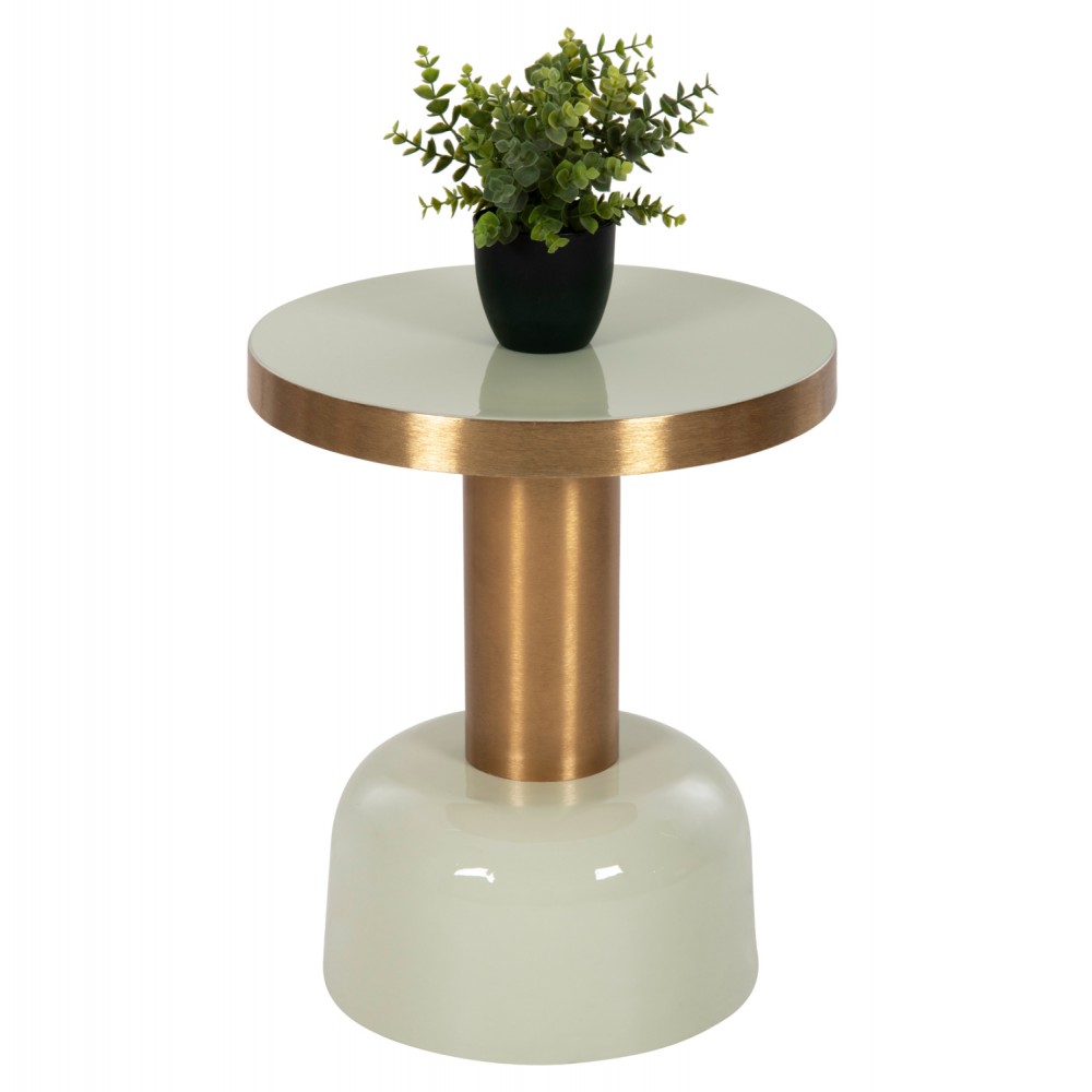 ΒΟΗΘΗΤΙΚΟ ΤΡΑΠΕΖΑΚΙ ERODE HM4243.07 ΜΕΤΑΛΛΟ ΣΕ ΑΝΟΙΧΤΟ ΠΡΑΣΙΝΟ-ΧΡΥΣΟ Φ40,5x48Υ εκ.