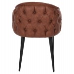 ΠΟΛΥΘΡΟΝΑ LORETTA HM9271.53 ΜΕ ΤΑΜΠΑ ΤΕΧΝΟΔΕΡΜΑ & ΞΥΛΙΝΑ ΜΑΥΡΑ ΠΟΔΙΑ 53x60x82Υεκ.