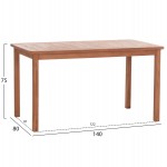 ΤΡΑΠΕΖΙ ΟΡΘΟΓΩΝΙΟ PRESSCOT HM18123 ΞΥΛΟ TEAK--ΦΥΣΙΚΟ 140x80x76Υεκ.
