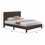 ΚΡΕΒΑΤΙ TRILLOP HM666.13 ΚΑΦΕ ΥΦΑΣΜΑ ΓΙΑ ΣΤΡΩΜΑ 160X200εκ.