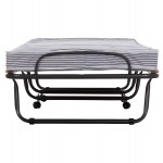 ΚΡΕΒΑΤΙ-ΡΑΝΤΖΟ ΙΤΑΛΙΑΣ NOBLE HM393.01 ΜΕΤΑΛΛΙΚΟ ΜΕ ΡΟΔΕΣ & ΣΤΡΩΜΑ 9εκ ΜΠΛΕ-ΛΕΥΚΟ 80x182x37.5Υεκ.