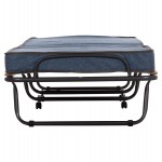 ΚΡΕΒΑΤΙ-ΡΑΝΤΖΟ ΙΤΑΛΙΑΣ NOBLE HM393.02 ΜΕΤΑΛΛΙΚΟ ΜΕ ΡΟΔΕΣ & ΣΤΡΩΜΑ 9εκ ΓΚΡΙ 80x182x37.5Υεκ.