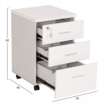 ΣΥΡΤΑΡΙΕΡΑ ΓΡΑΦΕΙΟΥ ΜΕ ΚΛΕΙΔΑΡΙΑ VANCE HM2159 ΛΕΥΚΗ ΜΕΛΑΜΙΝΗ-ΡΟΔΑΚΙΑ 39x40x60Υεκ.