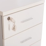 ΣΥΡΤΑΡΙΕΡΑ ΓΡΑΦΕΙΟΥ ΜΕ ΚΛΕΙΔΑΡΙΑ VANCE HM2159 ΛΕΥΚΗ ΜΕΛΑΜΙΝΗ-ΡΟΔΑΚΙΑ 39x40x60Υεκ.