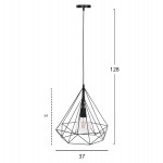 ΦΩΤΙΣΤΙΚΟ ΟΡΟΦΗΣ ΚΡΕΜΑΣΤΟ HM4064 ΜΑΥΡΟ ΜΕΤΑΛΛΙΚΟ ΚΑΠΕΛΟ 32x37x128Yεκ.