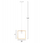 ΦΩΤΙΣΤΙΚΟ ΟΡΟΦΗΣ ΚΡΕΜΑΣΤΟ HM4071 ΞΥΛΙΝΟ TΕΤΡΑΓΩΝΟ ΚΑΠΕΛΟ-ΛΕΥΚΟ ΚΑΛΩΔΙΟ 20Χ125Υ