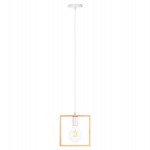 ΦΩΤΙΣΤΙΚΟ ΟΡΟΦΗΣ ΚΡΕΜΑΣΤΟ HM4071 ΞΥΛΙΝΟ TΕΤΡΑΓΩΝΟ ΚΑΠΕΛΟ-ΛΕΥΚΟ ΚΑΛΩΔΙΟ 20Χ125Υ