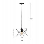 ΦΩΤΙΣΤΙΚΟ ΟΡΟΦΗΣ ΚΡΕΜΑΣΤΟ HM4075 ΜΑΥΡΟ ΜΕΤΑΛΛΙΚΟ ΚΑΠΕΛΟ 18x17x120Υεκ.