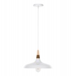 ΦΩΤΙΣΤΙΚΟ ΟΡΟΦΗΣ ΚΡΕΜΑΣΤΟ HM4081 ΛΕΥΚΟ ΜΕΤΑΛΛΟ-ΞΥΛΙΝΗ ΛΕΠΤΟΜΕΡΕΙΑ 35x35x113Υεκ