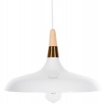 ΦΩΤΙΣΤΙΚΟ ΟΡΟΦΗΣ ΚΡΕΜΑΣΤΟ HM4081 ΛΕΥΚΟ ΜΕΤΑΛΛΟ-ΞΥΛΙΝΗ ΛΕΠΤΟΜΕΡΕΙΑ 35x35x113Υεκ