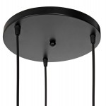 ΦΩΤΙΣΤΙΚΟ ΟΡΟΦΗΣ ΚΡΕΜΑΣΤΟ HM4084 3ΦΩΤΟ ΜΑΥΡΟ ΜΕΤΑΛΛΟ-ΓΥΑΛΙ Φ14x123Yεκ.