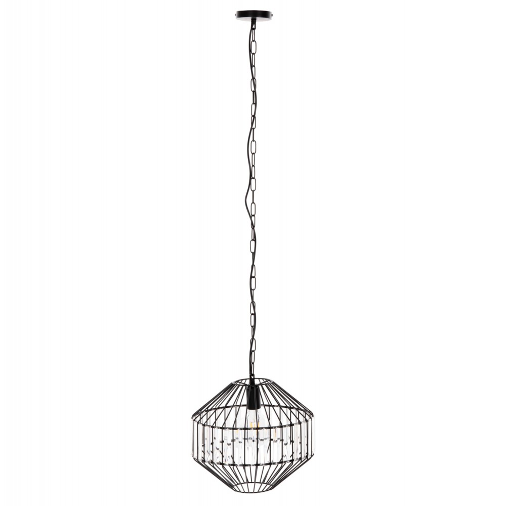 ΦΩΤΙΣΤΙΚΟ ΟΡΟΦΗΣ ΚΡΕΜΑΣΤΟ HM4092 ΜΕΤΑΛΛΙΚΟ ΜΑΥΡΟ ΚΑΠΕΛΟ Φ33,5x29-127,5Υεκ.