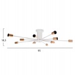 ΦΩΤΙΣΤΙΚΟ ΟΡΟΦΗΣ ΚΡΕΜΑΣΤΟ ΠΟΛΥΦΩΤΟ 10ΦΩΤΟ HM4122 ΛΕΥΚΟ ΜΕΤΑΛΛΟ 18,5Υ εκ.