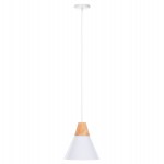 ΦΩΤΙΣΤΙΚΟ ΟΡΟΦΗΣ ΚΡΕΜΑΣΤΟ HM4149 ΛΕΥΚΟ ΜΕΤΑΛΛΙΚΟ ΚΑΠΕΛΟ-ΞΥΛΟ Φ22x115Υ εκ.