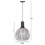 ΦΩΤΙΣΤΙΚΟ ΟΡΟΦΗΣ ΚΡΕΜΑΣΤΟ HM4164 ΜΑΥΡΟ ΜΕΤΑΛΛΙΚΟ ΚΑΠΕΛΟ Φ28x138Υεκ.