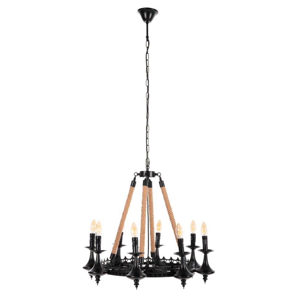 ΦΩΤΙΣΤΙΚΟ ΟΡΟΦΗΣ ΚΡΕΜΑΣΤΟ 8-ΦΩΤΟ HM4169 ΜΑΥΡΟ ΜΕΤΑΛΛΟ-ΣΧΟΙΝΙ Φ66x131Υεκ.