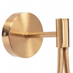 ΑΠΛΙΚΑ ΤΟΙΧΟΥ BAIS HM4472 ΧΡΥΣΟ ΜΕ ΓΥΑΛΙΝΟ ΓΛΟΜΠΟ [Ε27] 21x21x44Υεκ.