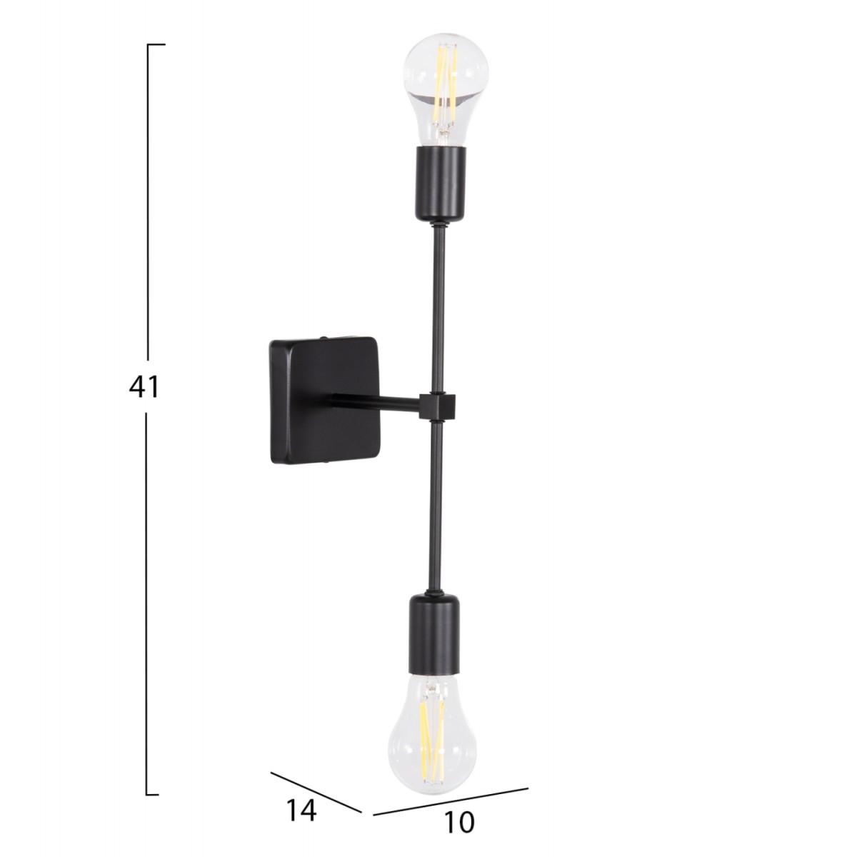 ΑΠΛΙΚΑ ΤΟΙΧΟΥ SABER HM4477 ΜΕΤΑΛΛΟ ΣΕ ΜΑΥΡΟ 10x14x41Υεκ.