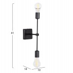 ΑΠΛΙΚΑ ΤΟΙΧΟΥ SABER HM4477 ΜΕΤΑΛΛΟ ΣΕ ΜΑΥΡΟ 10x14x41Υεκ.