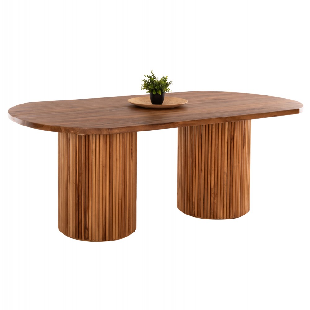 ΤΡΑΠΕΖΙ ΤΡΑΠΕΖΑΡΙΑΣ DREMA HM9893 ΜΑΣΙΦ ΞΥΛΟ ΤΕΑΚ 200Χ110Χ77.5Υεκ. 4εκ.ΕΠΙΦΑΝΕΙΑ