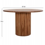 ΤΡΑΠΕΖΙ ΤΡΑΠΕΖΑΡΙΑΣ ΣΤΡΟΓΓΥΛΟ RODER HM9896 ΞΥΛΟ ΤΕΑΚ- 3εκ. πάχος επιφ.- Φ130x79,5Υεκ