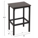 ΣΕΤ ΤΡΑΠΕΖΑΡΙΑ ΜΠΑΡ 5ΤΜΧ BOXY HM9882.13 ΜΑΥΡΟ ΜΕΤΑΛΛΟ-ΜΕΛΑΜΙΝΗ ΜΑΥΡΟ ΜΑΡΜΑΡΟ