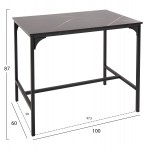 ΣΕΤ ΤΡΑΠΕΖΑΡΙΑ ΜΠΑΡ 5ΤΜΧ BOXY HM9882.13 ΜΑΥΡΟ ΜΕΤΑΛΛΟ-ΜΕΛΑΜΙΝΗ ΜΑΥΡΟ ΜΑΡΜΑΡΟ