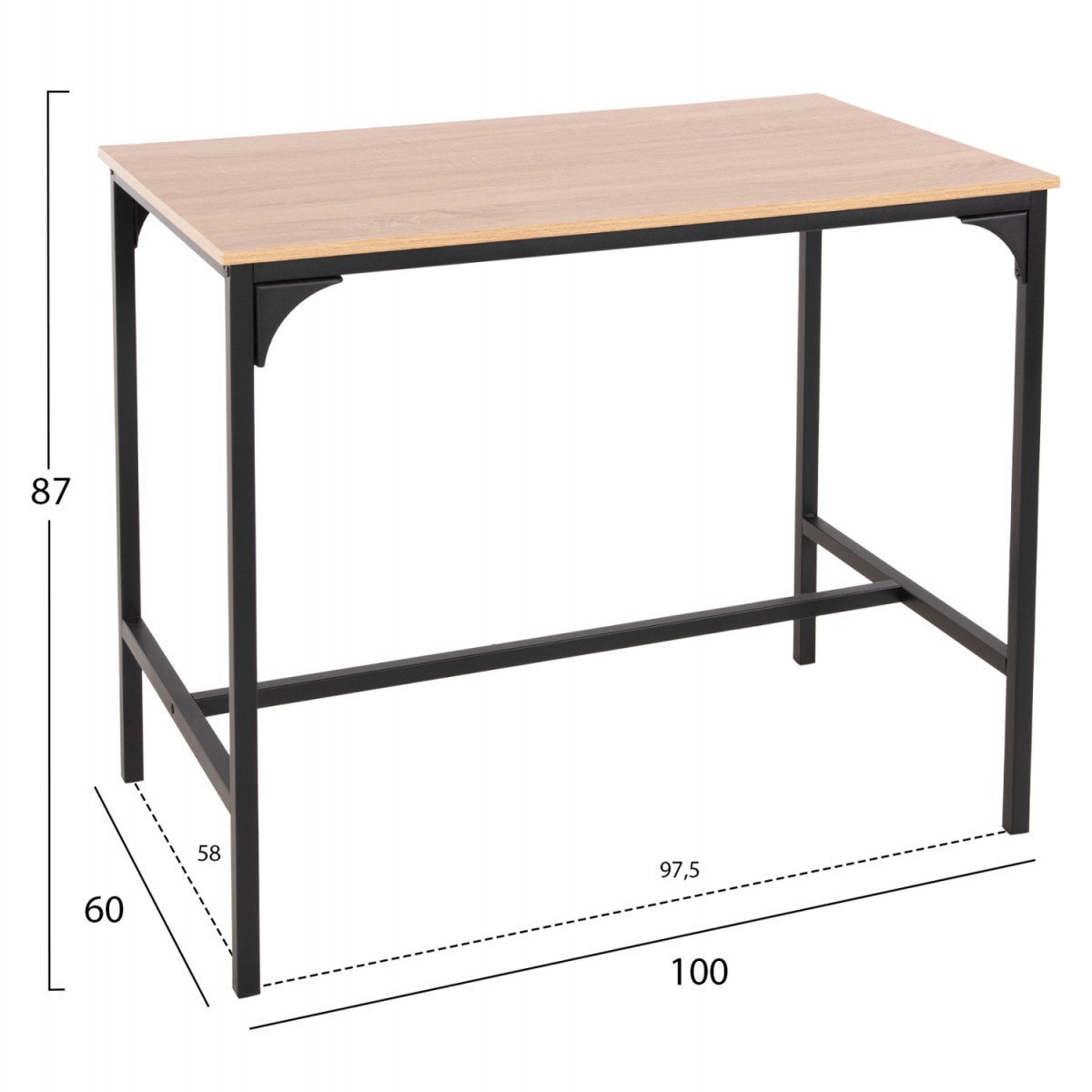 ΣΕΤ ΤΡΑΠΕΖΑΡΙΑ ΜΠΑΡ 5ΤΜΧ BOXY HM9882.01 ΜΑΥΡΟ ΜΕΤΑΛΛΟ-ΜΕΛΑΜΙΝΗ ΣΕ SONAMA