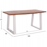 ΤΡΑΠΕΖΙ ΤΡΑΠΕΖΑΡΙΑΣ MONTANA HM8336.12 ΞΥΛΟ ΑΚΑΚΙΑΣ 4εκ.ΠΑΧΟΣ-ΛΕΥΚΑ ΠΟΔΙΑ 160X90X77Υεκ.