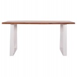 ΤΡΑΠΕΖΙ ΤΡΑΠΕΖΑΡΙΑΣ MONTANA HM8336.12 ΞΥΛΟ ΑΚΑΚΙΑΣ 4εκ.ΠΑΧΟΣ-ΛΕΥΚΑ ΠΟΔΙΑ 160X90X77Υεκ.