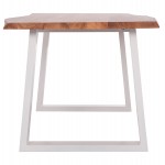 ΤΡΑΠΕΖΙ ΤΡΑΠΕΖΑΡΙΑΣ MONTANA HM8336.12 ΞΥΛΟ ΑΚΑΚΙΑΣ 4εκ.ΠΑΧΟΣ-ΛΕΥΚΑ ΠΟΔΙΑ 160X90X77Υεκ.