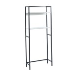 ΕΠΙΠΛΟ ΠΛΥΝΤΗΡΙΟΥ-ΡΑΦΙΕΡΑ HYGI HM18072.02 ΜΕΤΑΛΛΟ ΜΑΥΡΟ-MDF ΛΕΥΚΟ 64x25x156Υεκ.